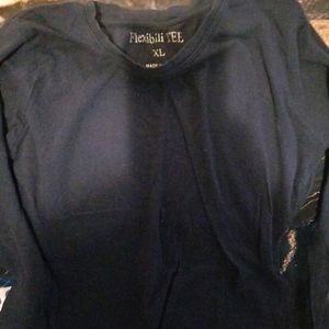 Long sleeve.navy blue t shirt